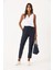Alian Beli Lastikli Keten Beach Pantolon-Lacivert 2
