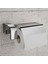Krom Gümüş Kapaklı Lüks Tuvalet Kağıtlık Vidalı Paslanmaz Metal Duvara Monte Banyo Kağıt Aparatı 3