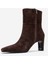 Elıas Kahverengi Süet Hakiki Deri Kadın Blok Topuklu Bot 4