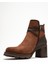Wern Kahverengi Süet Kemerli Toka Detaylı Kadın Kalın Topuklu Bot 4