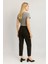 Norah Beli Lastikli Gabardin Pantolon-Siyah 3