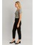 Norah Beli Lastikli Gabardin Pantolon-Siyah 4