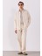 Steve Baggy Fit Beli Lastikli Naturel Pantolon-Naturel 2