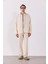 Steve Baggy Fit Beli Lastikli Naturel Pantolon-Naturel 3