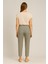 Alian Beli Lastikli Keten Beach Pantolon-Nil Yeşili 3