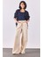 Beli Lastikli Geniş Paça Pantolon(Tencel)(Tm)-Off White 1