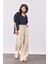 Beli Lastikli Geniş Paça Pantolon(Tencel)(Tm)-Off White 4