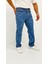 Chain Baggy Denim Orta Mavi Lazer Bakılı Erkek Jean Pantolon 5