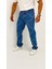 Chain Baggy Denim Orta Mavi Lazer Bakılı Erkek Jean Pantolon 6