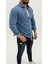 Aidan Denim Mavi Black Vintage Classic Kot Erkek Jean Gömlek 3