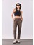 Alian Beli Lastikli Smart Pantolon-Vizon 2