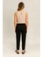 Alian Beli Lastikli Keten Beach Pantolon-Siyah 2