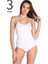 Kadın Beyaz 3'lü Paket Ip Askılı Likralı Kancalı Çıtçıtlı Body 1
