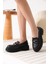 Terry Cilt Siyah Kadın Loafer 4