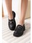 Terry Cilt Siyah Kadın Loafer 5