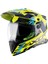 X-Cross X1 Dual Visor Kask Neon Sarı-Mavi 1
