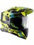 X-Cross X1 Dual Visor Kask Neon Sarı-Mavi 5