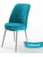 Dexa Serisi Sandalye Turkuaz Renk Krom Ayaklı Mutfak Sandalyesi Silinebilir Kumaş 1