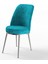 Dexa Serisi Sandalye Turkuaz Renk Krom Ayaklı Mutfak Sandalyesi Silinebilir Kumaş 2