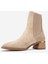 Neiva Bej Süet Hakiki Deri Kadın Chelsea Bot 4
