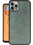 iPhone 15 Pro Kılıf Aras Deri Kapak - Koyu Yeşil 1