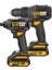 DXK201 18VOLT/2.0AH Li-Ion Çift Akülü Kömürsüz Profesyonel Şarjlı Darbeli Matkap + DX7030 + DA01903 Kombo Set 2