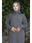 Triko Balıkçı Yaka Elbise 0511-02 Gri 4