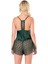 Koyu Yeşil Saten Babydoll Şort Takımı 3