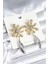 Çiçek Model Gold Gümüş Renk Kadın Küpe - TJ-BKP11298 1