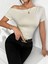 Kadın Kısa Kollu Tek Omuzu Açık Büzgülü Viskon Bluz 3