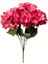 Yapay Lüx 5 Dallı Islak Ortanca Demeti 45 cm Koyu Pembe 1