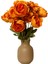 Yapay Çiçek Şakayık Ortancalı Gül Buketi 5li Turuncu 2