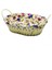 Renkli Bezli Oval Hasır Ekmek Sepeti -8821 1