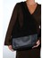 Avos Siyah Süet Hakiki Deri Kadın Omuz Çantası 4