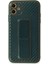 iPhone 12 Kılıf Coco Karbon Standlı Kapak - Yeşil 1