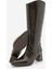 Kadın Sivri Burun Kalın Topuklu Fermuarsız Topuklu Çizme Tines 8