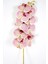 Yapay Islak Orkide Çiçeği Baskılı Tek Dal 100 cm Fuşya Krem 2