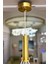 Mınımal Globe Cloud Golden & White 7'li Sarkıt Cam Avize 4