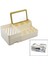 Aynalı Bambu - Çekmeceli Makyaj - Takı Organizer Sert Plastik 13 Bölmeli 28.5X17.5X9.5CM (4887) 1
