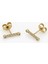 14K Gold Plated Pretzel Stud Küpe 1