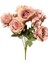 Yapay Çiçek Garnitürlü Lüx 5li Gül Buketi 11 Dal 42 cm Pastel Vizon 1