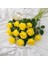 Yapay Kadife 10 Adet Gül Dalı 50 cm Sarı Lüx Ekvator Gül 2