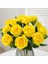 Yapay Kadife 10 Adet Gül Dalı 50 cm Sarı Lüx Ekvator Gül 3