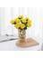 Yapay Kadife 10 Adet Gül Dalı 50 cm Sarı Lüx Ekvator Gül 5