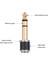 6.35MM Erkek - 3,5mm Dişi Jack Fiş Mini Ses Adaptörü Kulaklık Mikrofon Konnektörü Aux Kablo Adaptörü (Yurt Dışından) 2