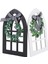 2pcs Ahşap Çiftlik Evi Pencere Katmanlı Tepsi Dekorasyon Ekose Rustik Çiftlik Evi Dekor Katedral Kemer Pencere Raf Fotoğraf Pervane (Yurt Dışından) 1