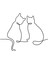 Metal Kedi Duvar Dekoru, Kedi Duvarı Sanatı, Metal Duvar Sanatı, Minimalist Oda ve Oturma Odası Duvar Dekoru (Yurt Dışından) 1