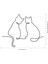 Metal Kedi Duvar Dekoru, Kedi Duvarı Sanatı, Metal Duvar Sanatı, Minimalist Oda ve Oturma Odası Duvar Dekoru (Yurt Dışından) 3