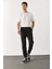 Simon Slim Fit Gabardin Jogger Pantolon-Siyah 4