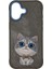 iPhone 17 Uyumlu 3D Göz Kedi Detaylı Gerçek Nakış Işlemeli Kabartmalı New Big Eyes Kılıf 1